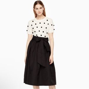 kate spade slub cotton midi skirt size 6 excellent